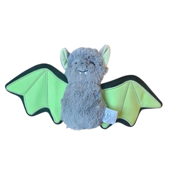 Halloween Bat Plush Stuffed Animal Glow In The Dark By Slumberkins Black Green - Picture 1 of 9